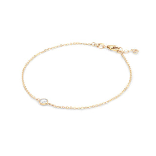 Shining Smiles Boutique Petite 1 Birthstone Bracelet in 14K Gold