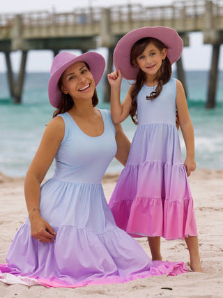 Mommy and Me Pastel Ombre Tiered Maxi Dress | Shining Smiles Boutique