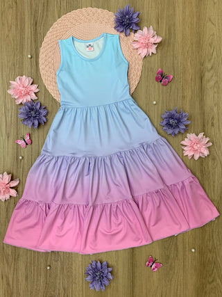 Mommy and Me Pastel Ombre Tiered Maxi Dress | Shining Smiles Boutique