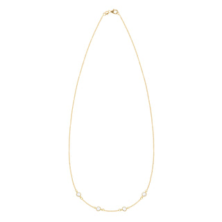Shining Smiles Boutique Petite 4 Birthstone Necklace in 14K Gold