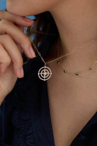 Shining Smiles Boutique Petite 5 Birthstone Necklace in 14K Gold