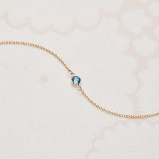 Shining Smiles Boutique Petite 1 Birthstone Bracelet in 14K Gold